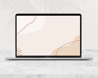 Boho Minimalistic Abstract Desktop Wallpaper for Mac | Lines Artwork Neutral Desktop Wallpaper, Macbook Wallpaper, Macbook Laptop Background