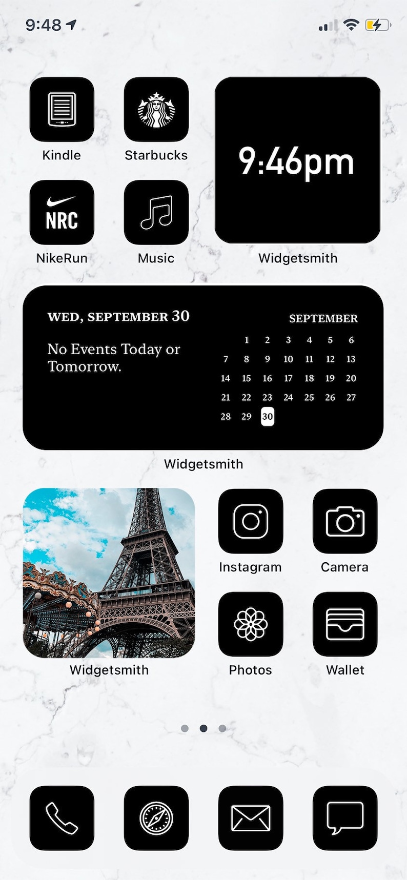 IOS15 App Icons iOS14 App Icons iPhone App Icons pack, iPhone Home Screen Icons, Black Aesthetic, ios14 App Icon Covers, App icons Pack Bild 8