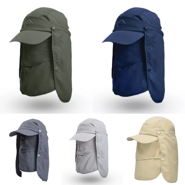 Summer Sun Hat Cap With face neck  Flap For Fishing Hiking outdoor