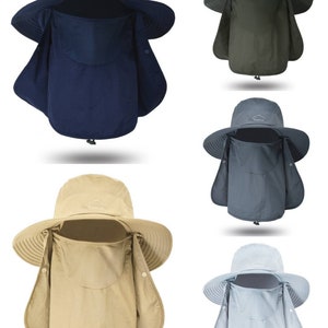 Men Women Waterproof Bucket Hat Summer Hat Outdoor UV Protection Wide Brim