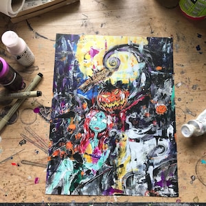 Abstracted SpookyNBC Scene 8 1/2 x  11 Print