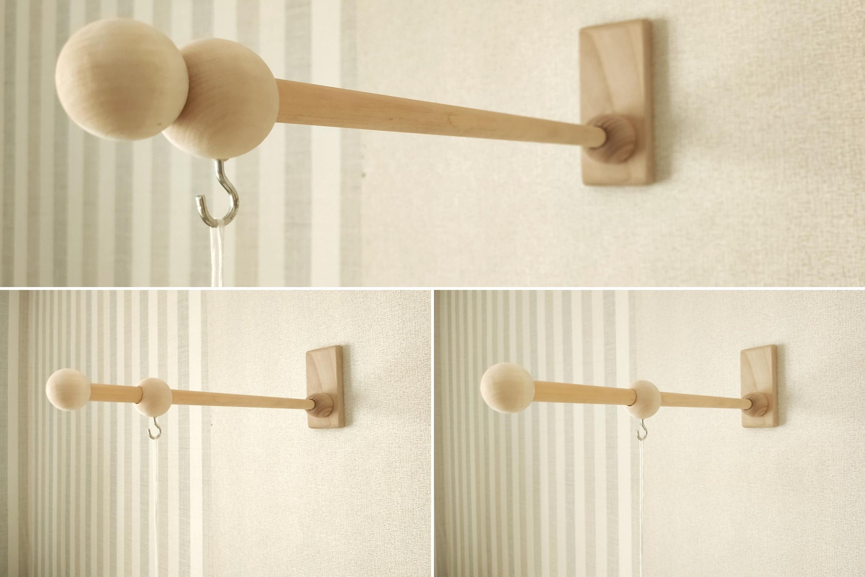 Baby mobile wood arm wooden mount for mobile hanging Beech Etsy