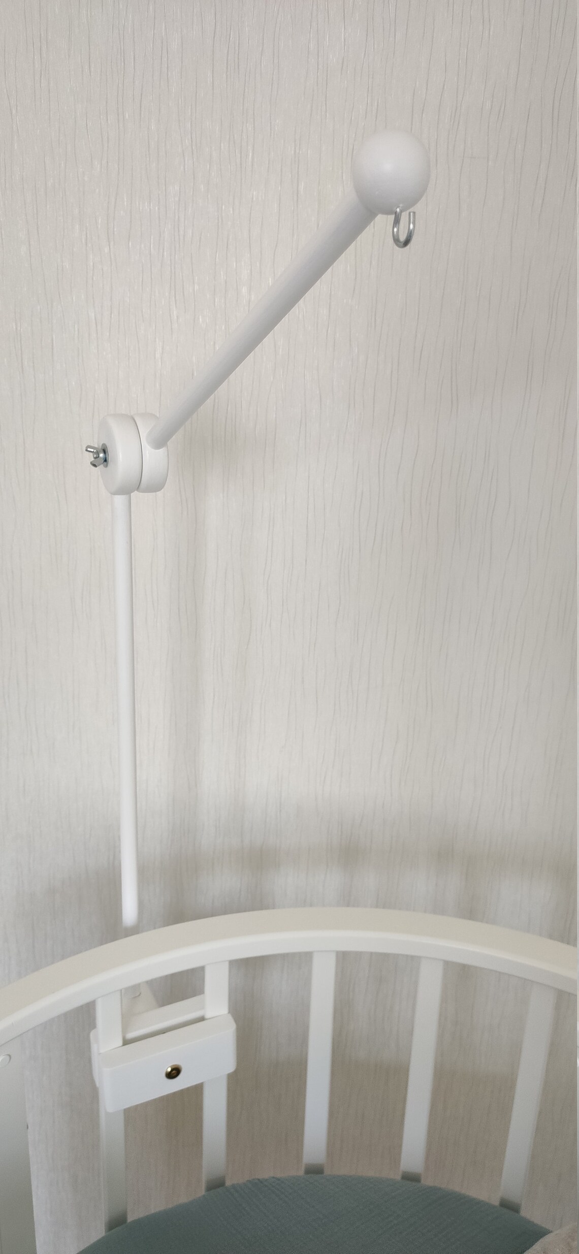 Crib mobile arm wooden mount for mobile hanging Natural wood Etsy