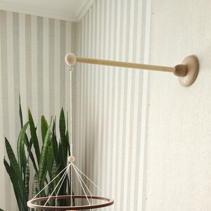 Support Mural Equerre Pour Mobile Bebe En Bois Massif Etsy