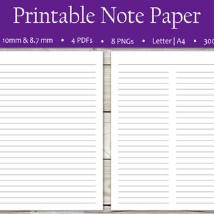 Printable Lined Paper wide ruled with dashed center guide line
