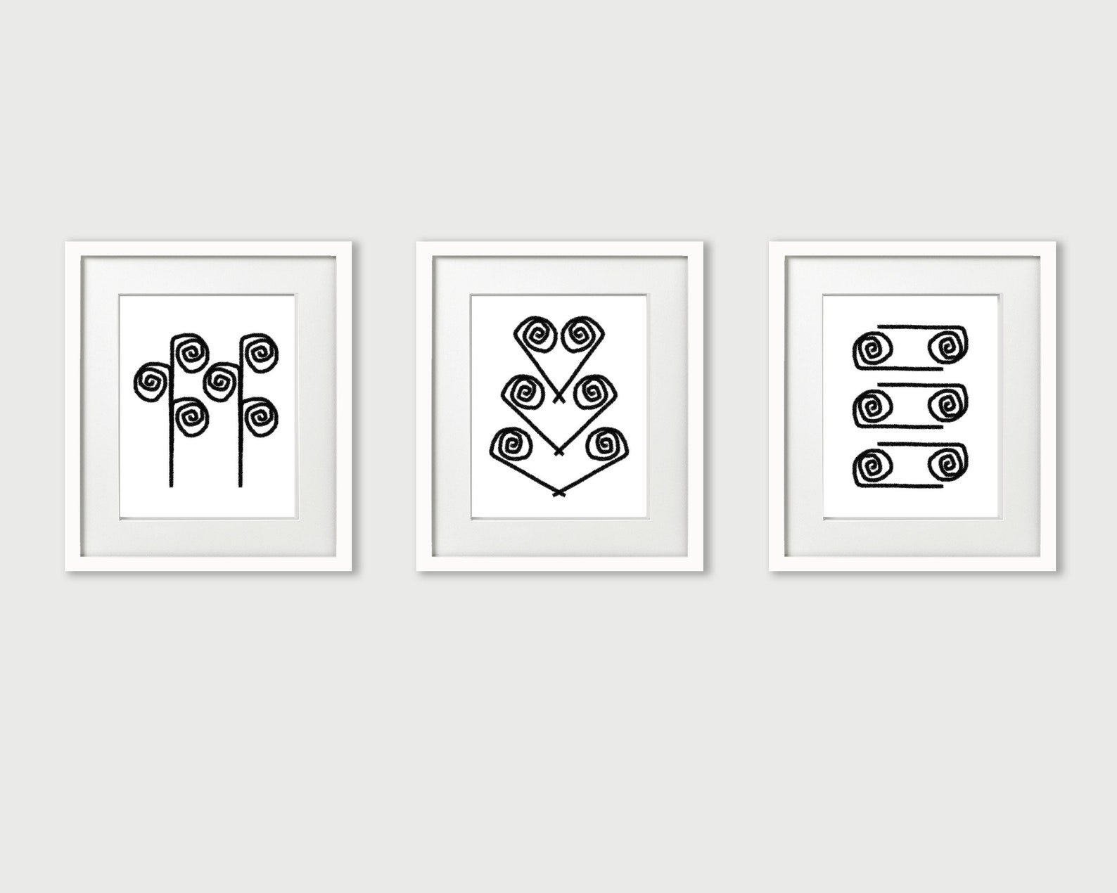 Set of Three Prints Printable Wall Art Digital Print Etsy