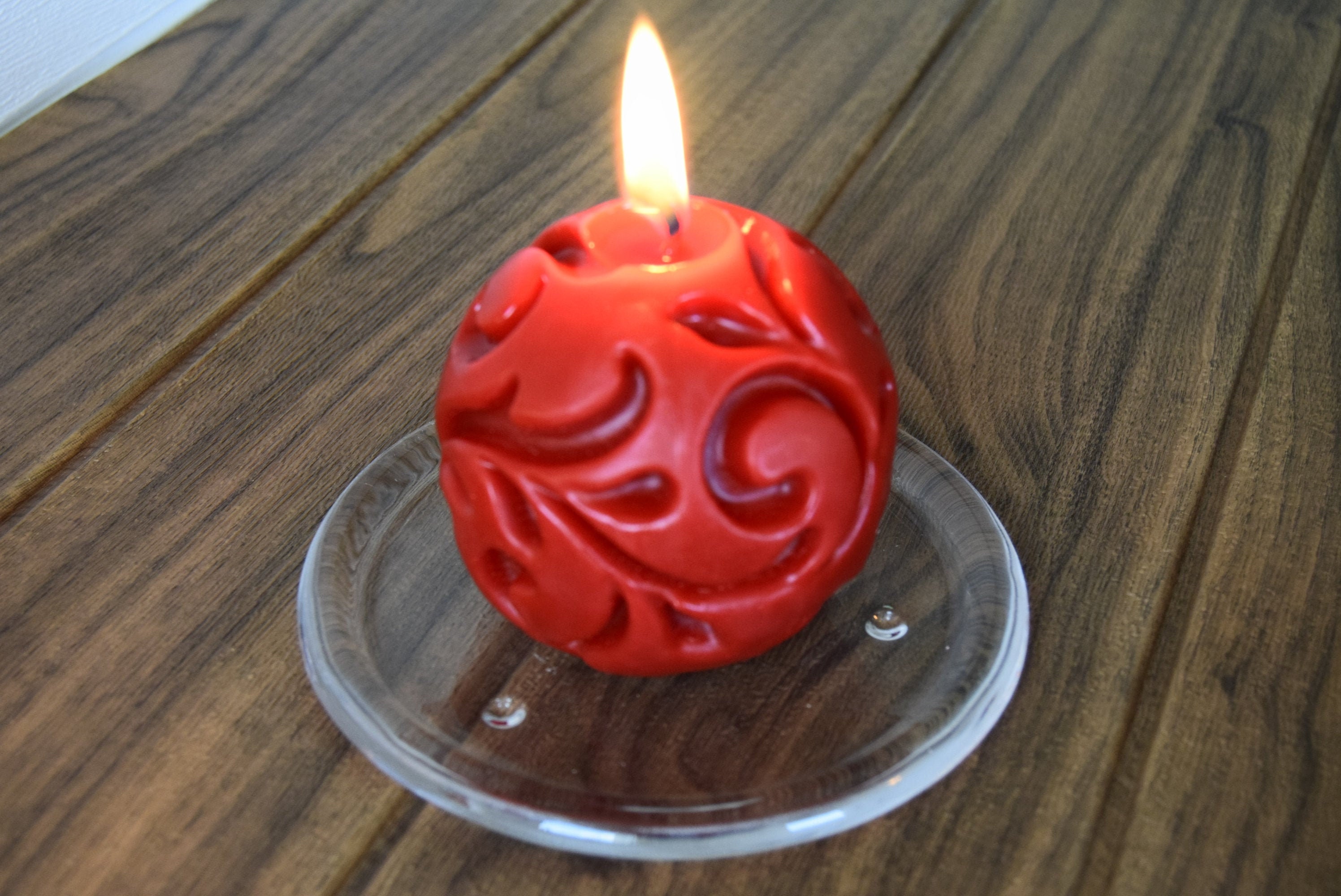 3 Sphere Pure Beeswax Candle Round Pillar Candle Etsy