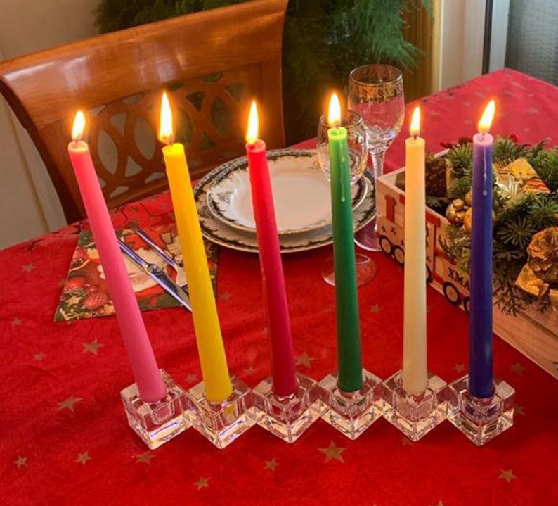 10 Colored Beeswax Candle Coloured Taper Candle Etsy