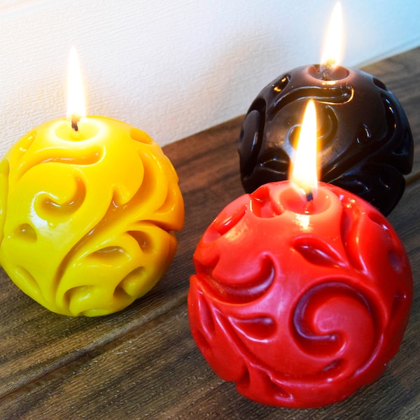 Round Candles Etsy