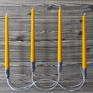 Set of 10 Handmade 10" Beeswax Candles -  Eco Friendly Taper Candle Sticks - Homemade Dinner Candlesticks - Hand Dipped Candles pack