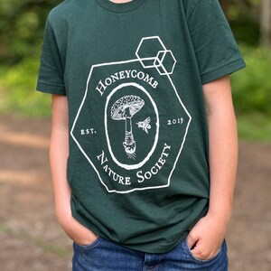 Kids Honeycomb Nature Society Shirt | Nature Lover, Homeschool Kids, Gift Charlotte Mason, Nature Study Wild and Free Children, Forestschool