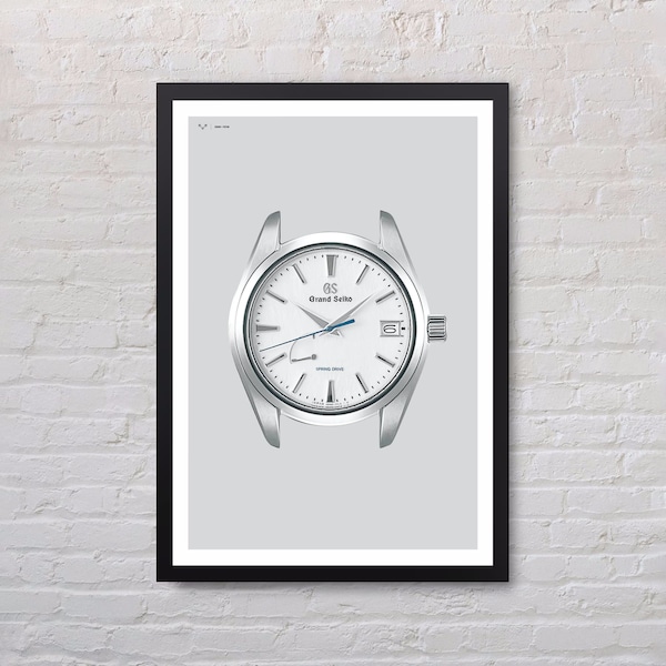 Lustre Print - Grand Seiko Snowflake SBGA211 White Dial, Watch Print, Watch Poster, Watch Art, Wall Art, Office Decor, Gift for Men