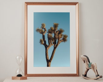 Joshua Tree - Lustre Print, Desert Landscape Fine Art Photography Print, Midcentury Boho Decor, Wall Art, Joshua Tree California