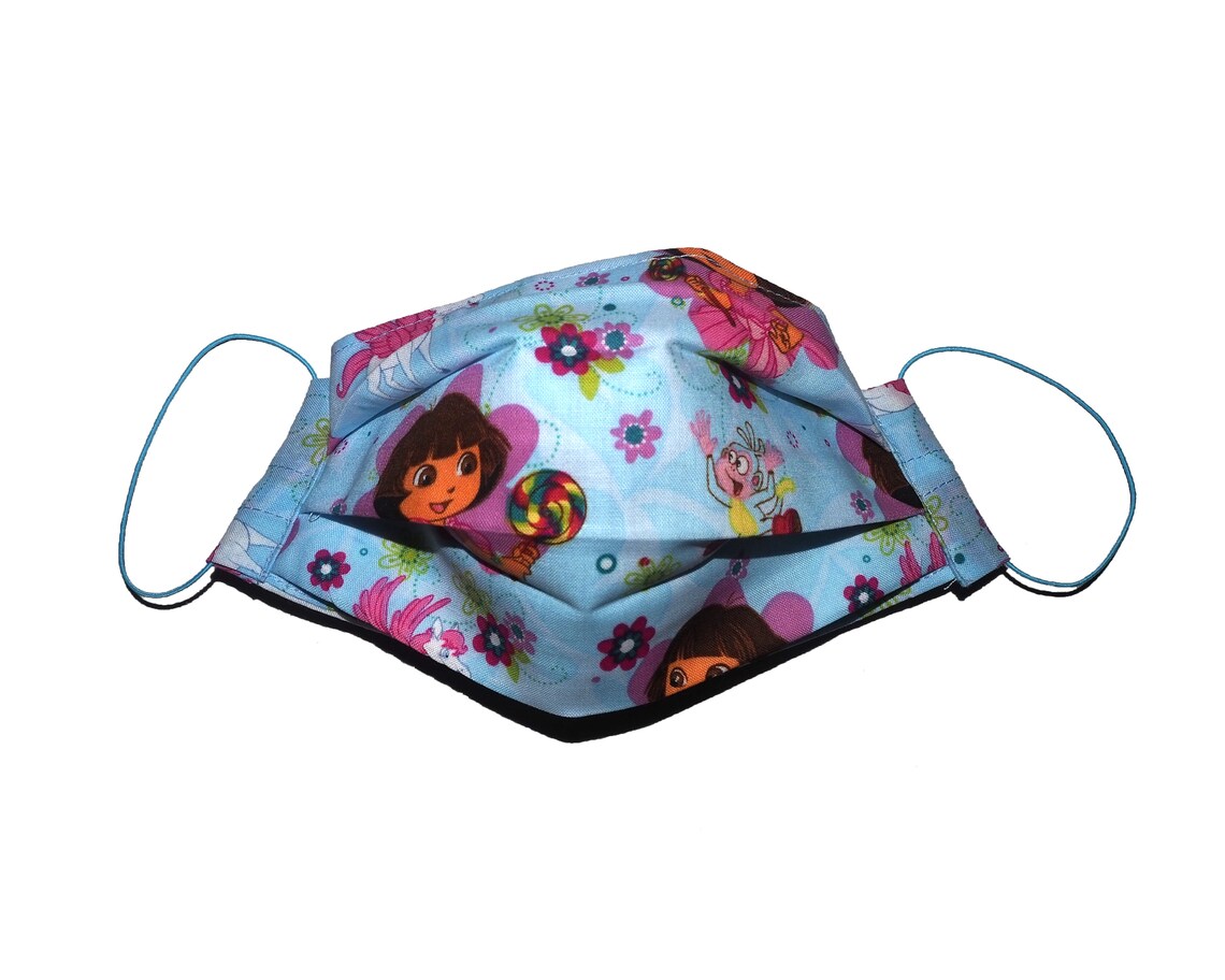 Reusable Pleated Face Mask Dora the Explorer Children's Etsy