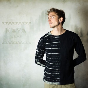Long sleeve shirt Tie Dye Batik Asymetric