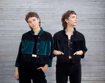 Chaqueta de terciopelo | Bomber | Blazer | Algodón, viscosa