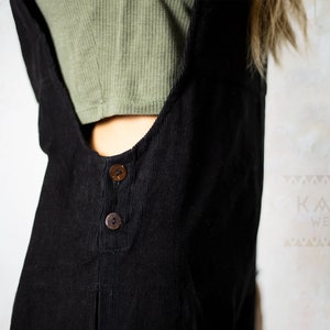 Corduroy velvet dungarees jumpsuit image 2