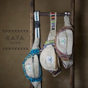 Hemp bum bag / belt bag / bumbag / fanny pack / handmade / black / unisex / Nepal / festival / natural
