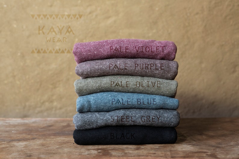 Pull tricot mulet violet pâle, olive pâle, bleu pâle et gris acier image 5
