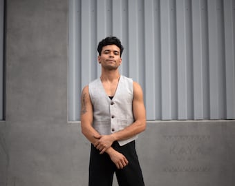BTC Vest | Handwoven Cotton | Grey | Handmade