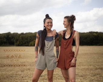 Salopette courte faite à la main Boho Dungaree