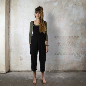 Corduroy velvet dungarees jumpsuit image 5