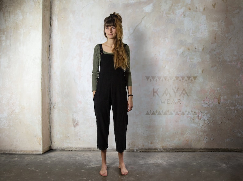 Corduroy velvet dungarees jumpsuit image 5