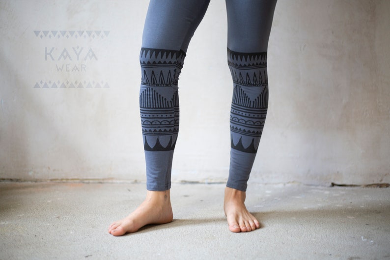 Blockprint Leggings Tribal Boho Yoga Hippie Bild 4