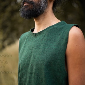 Shirt tank top Shipibo forest green image 2