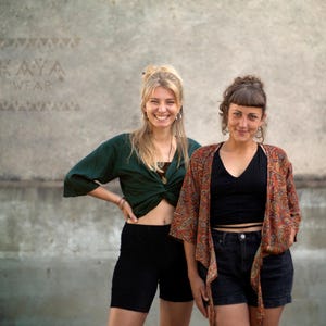 Viskose Wickelbluse | Saree | Paisley