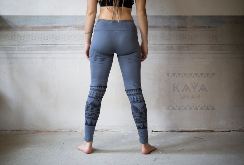 Blockprint Leggings Tribal Boho Yoga Hippie Bild 8