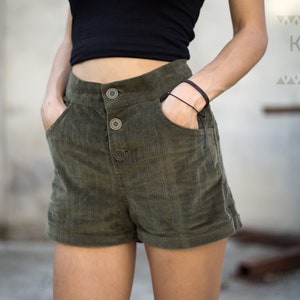 Cord Shorts highwaist Bild 4