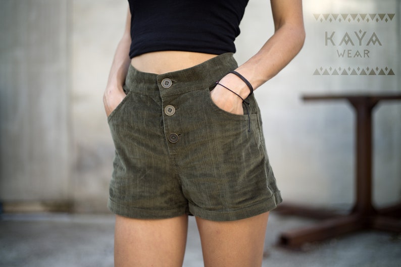 Cord Shorts highwaist Bild 4