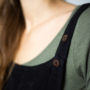 Corduroy velvet dungarees jumpsuit image 4