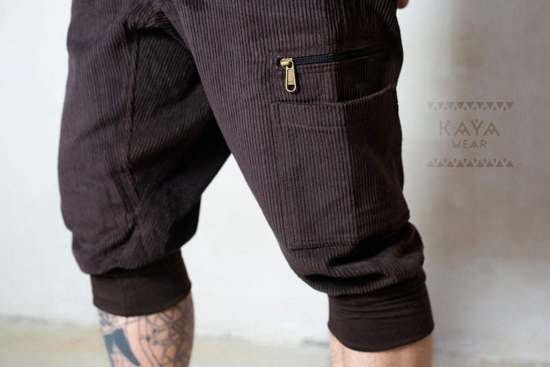 Short corduroy trousers knickerbocker cargo trousers image 4