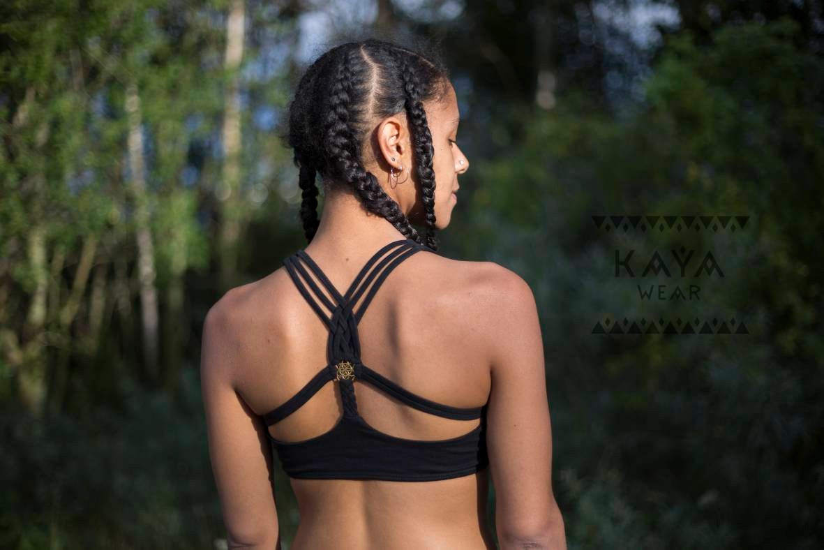 Bustier flor de la vida Verde Vino Rojo Blanco Negro Yoga Sport Latón