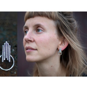 Tribal Stud Earring | Silver Plated