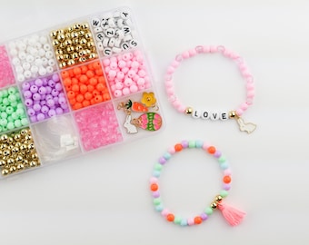 Stacked Sweetly, Bunny Love Easter DIY Stretchy Bracelet Craft Kit Activity, Friendship Bracelets, Easter Basket Gift, Bracelet Kit, Easter