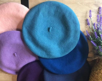handmade Beret Veggie Lover/'s gift Party Hat Purple Hat Eggplant Hat Valentine/'s day gift Purple Beret Birthday gift Wool beret