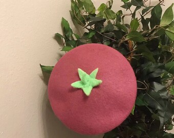 handmade Beret Veggie Lover/'s gift Party Hat Purple Hat Eggplant Hat Valentine/'s day gift Purple Beret Birthday gift Wool beret