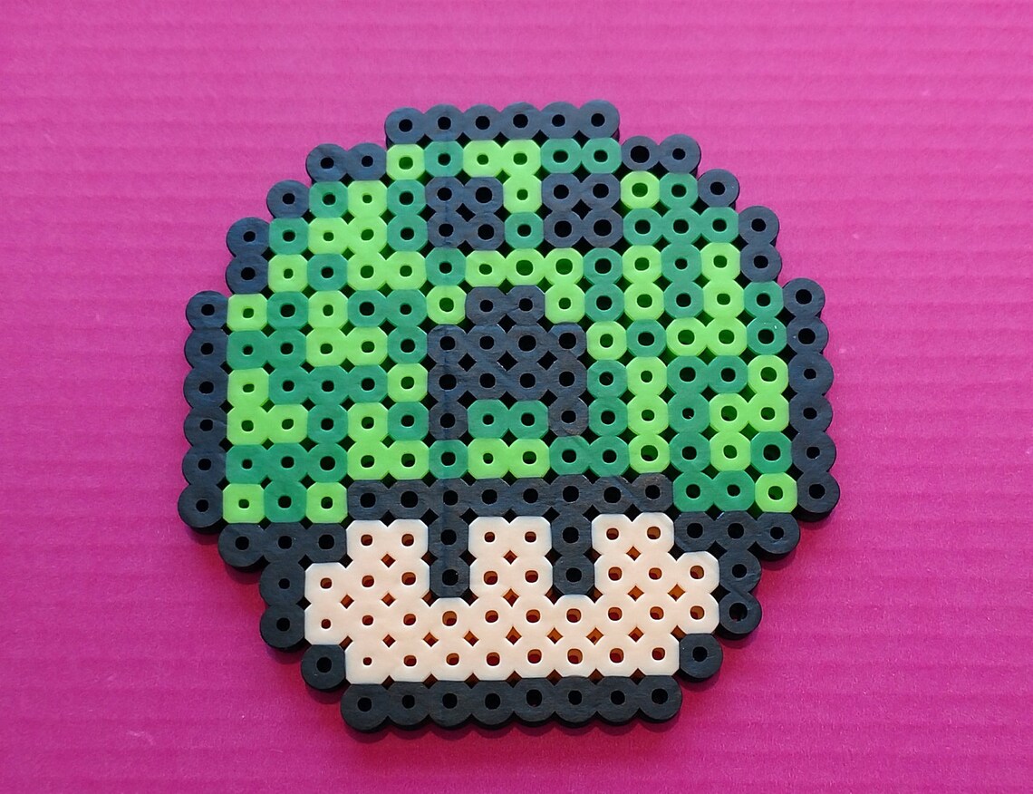 Minecraft Zombie Perler Bead Mushroom Etsy
