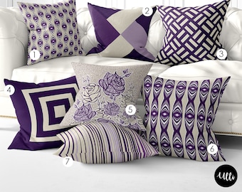 purple pillows for sofa