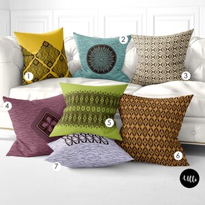 African Print Pillow Cover, Tribal Cushion Cover, Boho Throws, Mandala, Wax Cotton, Geometric, Ankara, Rustic, Diamond, Decorative Indoor