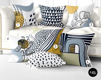 Mid-Century Modern Pillow, Minimalist PILLOW COVER, Tribal Pillow, Abstract Pillows, Geometric, Botanical Pillow, Scandi Indoor Pillow