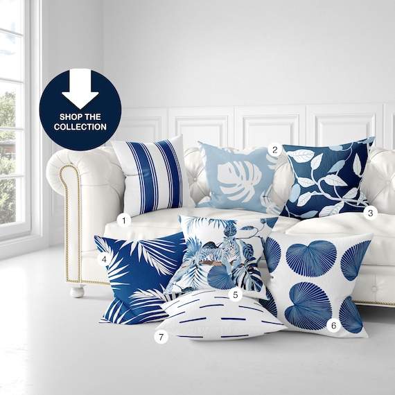 tropical leaf throw pillows