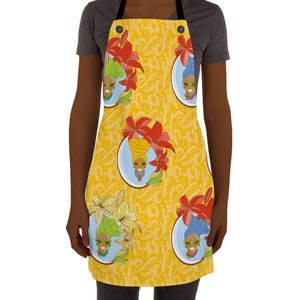 African American Woman Apron, Kitchen, Black American Gift, Mothers Day, Gift for Chef, Gift for Sister, Gift for Friend, House Warming Gift