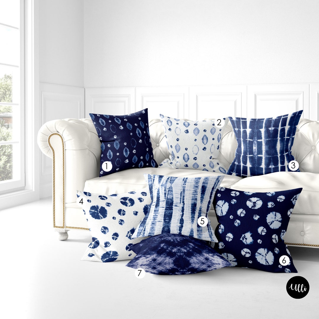 Shibori Throw Pillow Mix and Match Shibori Pillow Cover Tie Etsy