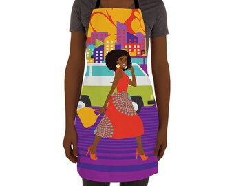 African American Woman Schort, Black American Gift, Moederdag, Cadeau voor Chef, Cadeau voor zus, Cadeau voor vriend, House Warming Gift, Afro