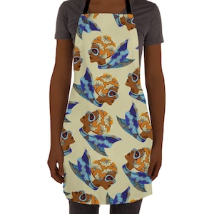 African American Woman Apron, Kitchen, Black American Gift, Mothers Day, Gift for Chef, Gift for Sister, Gift for Friend, House Warming Gift