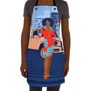 African American Woman Apron, Black American Gift, Mothers Day, Gift for Chef, Gift for Sister, Gift for Friend, House Warming Gift, Afro